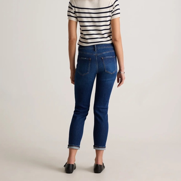 Quince Luna Stretch Slim Boyfriend Jeans Stormy Blue Womens Size 27 - Picture 10 of 10